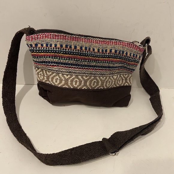 Bohemian Brown and Multicolor Crossbody Bag - Picture 4 of 5